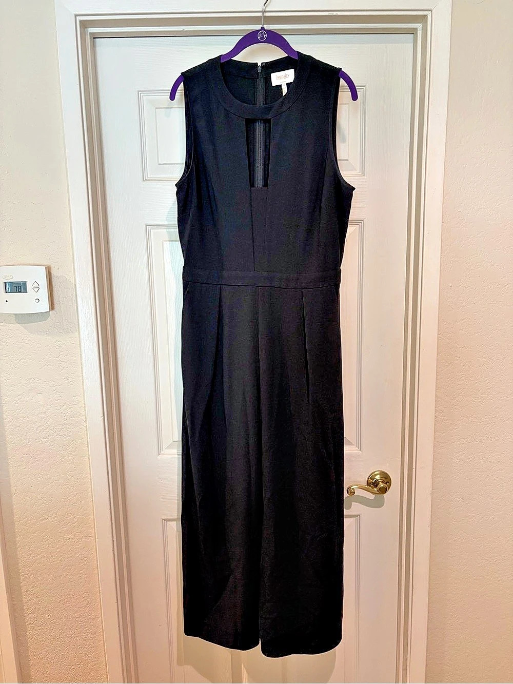 Laundry by Shelli Segal Black Jumpsuit Size 12 Like New